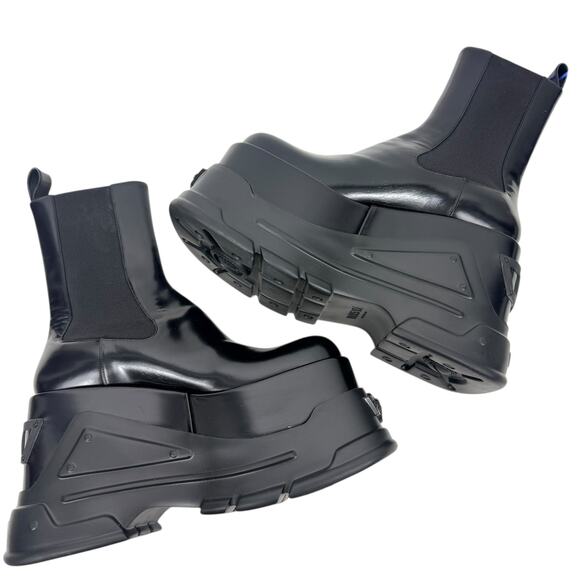Versace Medusa Anthem Oversized Platform Ankle Boots Black Size 38 - Picture 6 of 9